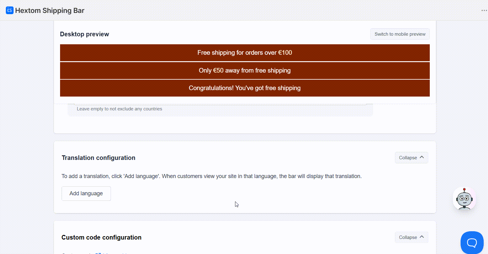 Animation showing how to click Add language and select a language from the dropdown