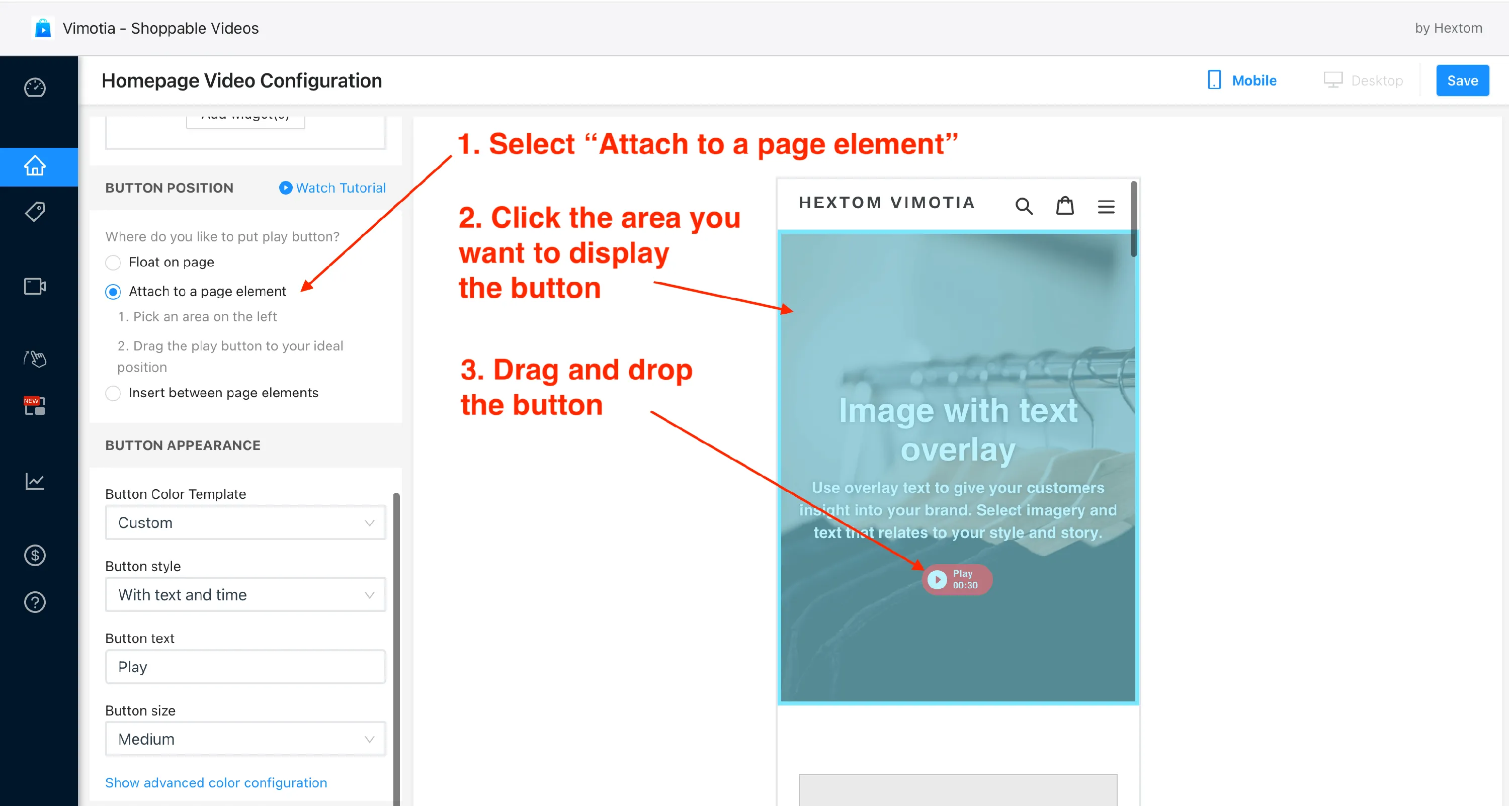 Display a video on your homepage