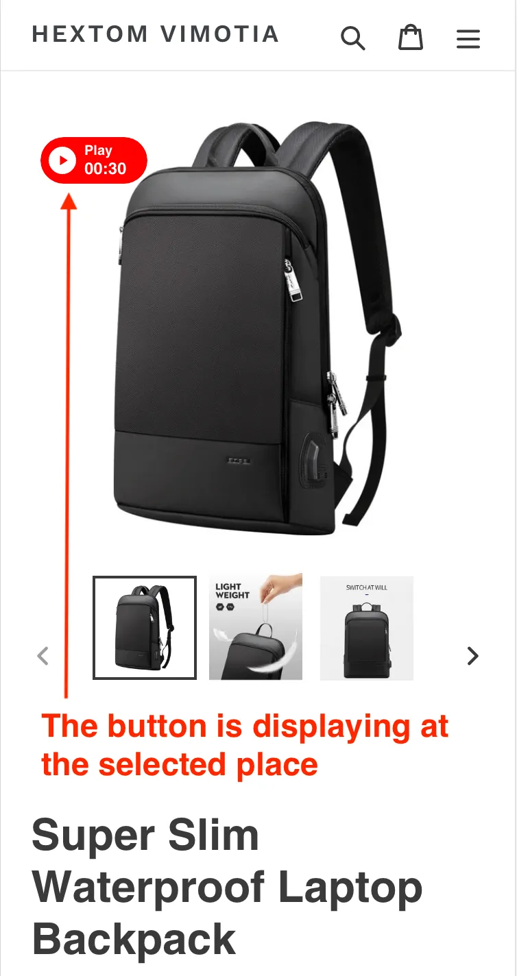 Publish a video on your product page