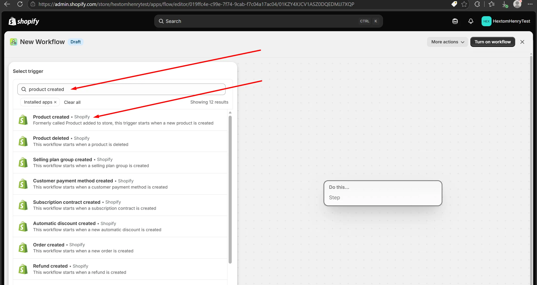 A red arrow points to the button