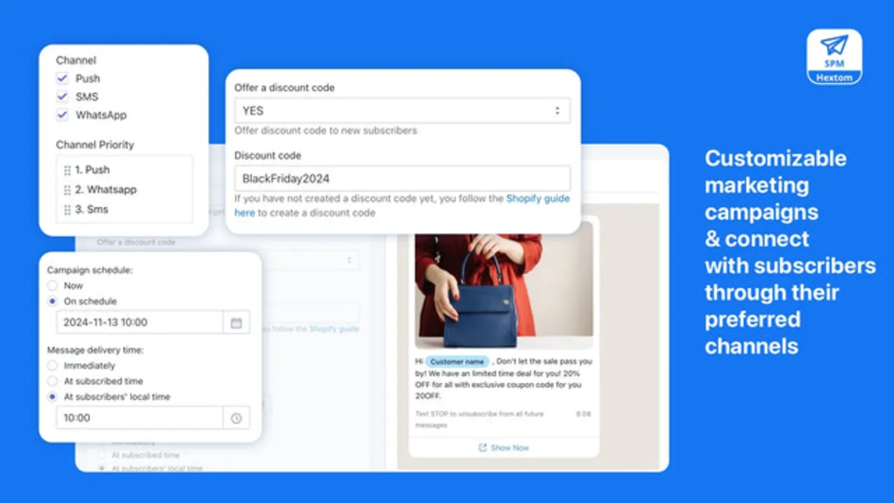 Hextom: WhatsApp, SMS & Push screenshot 3
