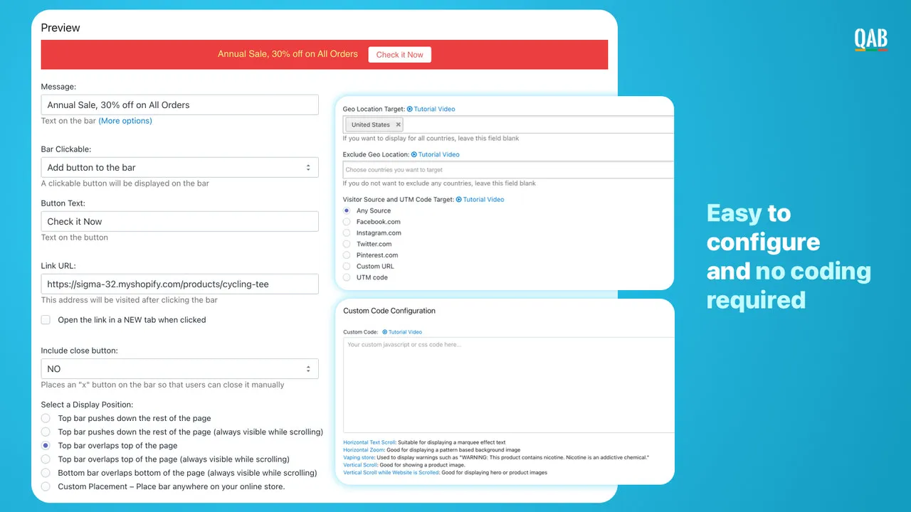 Hextom: Quick Announcement Bar screenshot 6