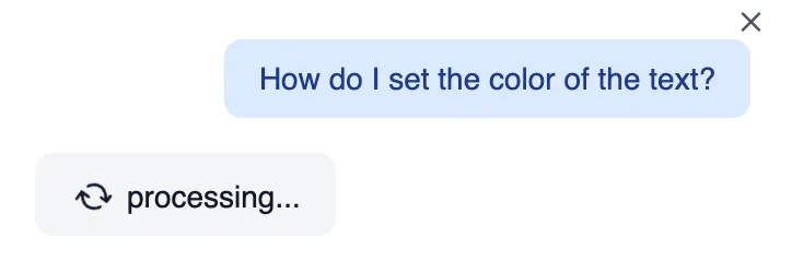 Suggested prompt chips shown in the AI Assistant chat window for quick questions